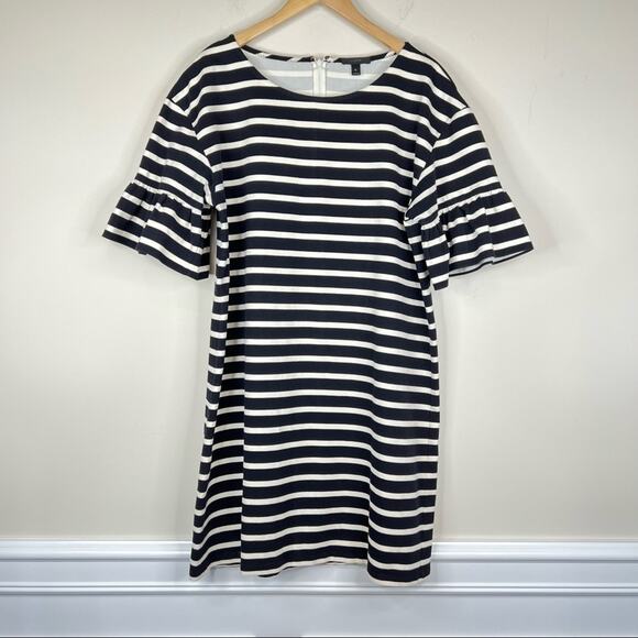 J. Crew Black and White Striped Midi Dress - Picture 11 of 11